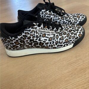 Reebok animal Print Sneakers with Black Accents